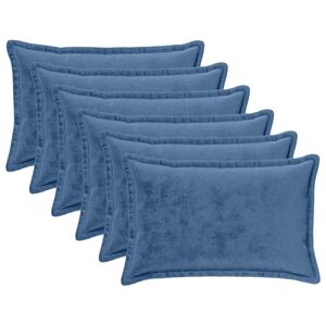 vidaXL Povlak na pol&scaron;t&aacute;ř 6 ks HOUTEN Světle modr&aacute; 50 x 80 cm Flanel