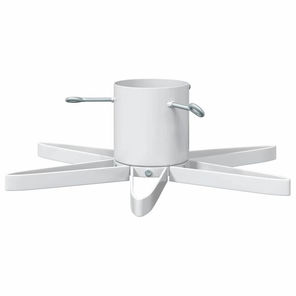 vidaXL Stojan na v&aacute;nočn&iacute; strom 1.73 B&iacute;l&aacute; 50 x 50 x 15,5 cm Ocel