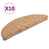 vidaXL Schodov&eacute; rohože 10 ks 56 x 17 x 3 cm b&eacute;žov&eacute;, půlkulat&eacute;