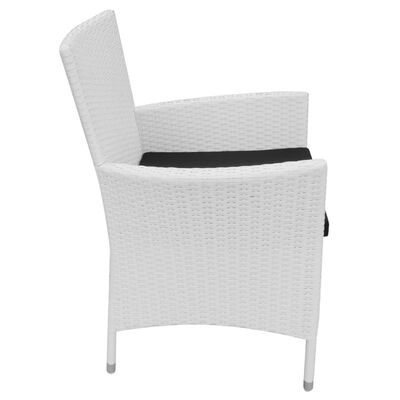 vidaXL Zahradní židle 6 ks s poduškami polyratan krémově bílé