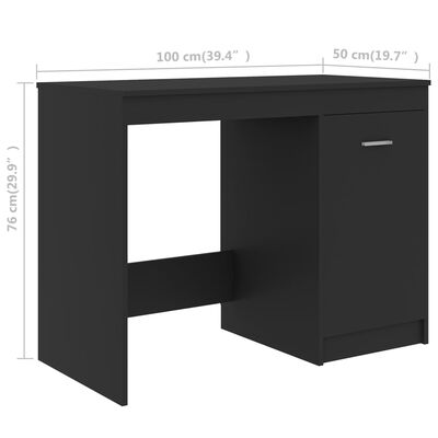 vidaXL Psací stůl šedý 100 x 50 x 76 cm dřevotříska