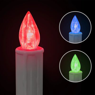 vidaXL Vánoční bezdrátové LED svíčky s dálkovým ovládáním 20 ks RGB