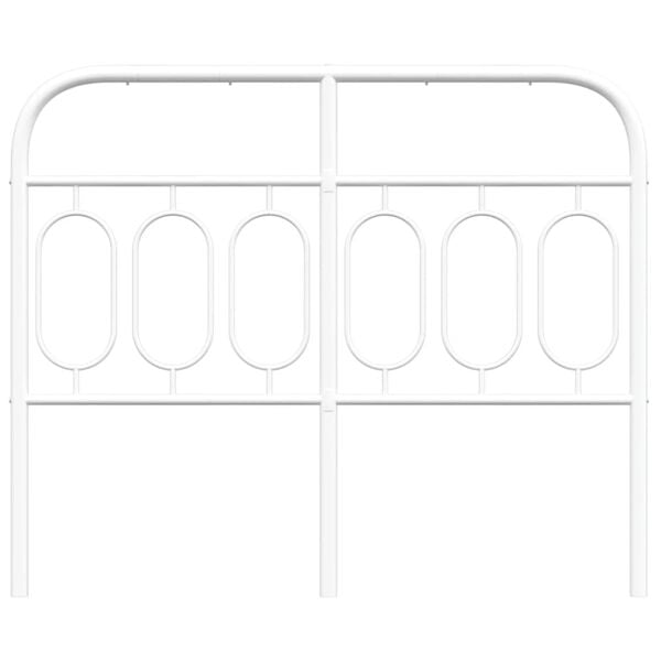 vidaXL Kovov&eacute; čelo postele b&iacute;l&eacute; 120 cm