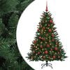 vidaXL Uměl&yacute; v&aacute;nočn&iacute; stromek s v&aacute;nočn&iacute;mi koulemi 120 cm 150 LED