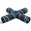 vidaXL Kočič&iacute; tunel 4cestn&yacute; čern&yacute; a modr&yacute; 132 cm polyester