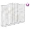 vidaXL Klenut&eacute; gabionov&eacute; ko&scaron;e 3 ks 300x50x220/240cm pozinkovan&eacute; železo