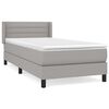 vidaXL Box spring postel s matrac&iacute; světle &scaron;ed&aacute; 80 x 200 cm textil