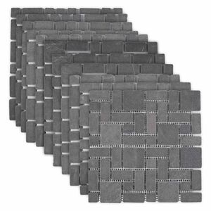 vidaXL Mozaikov&eacute; dlaždice &Scaron;ed&aacute; 30 x 30 cm Mramor