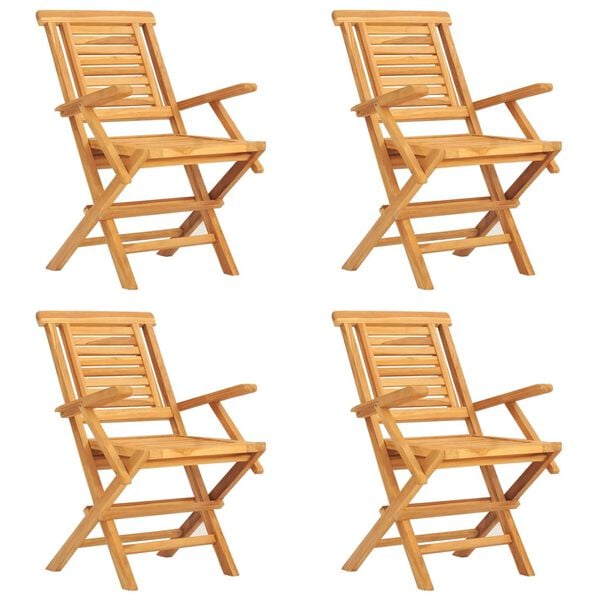 vidaXL 5d&iacute;ln&yacute; zahradn&iacute; j&iacute;deln&iacute; set masivn&iacute; teakov&eacute; dřevo