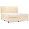vidaXL Box spring postel s matrac&iacute; kr&eacute;mov&aacute; 180x200 cm textil