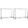 vidaXL 2patrov&eacute; reg&aacute;ly na pneumatiky 2 ks stř&iacute;brn&eacute; 110x40x110 cm ocel