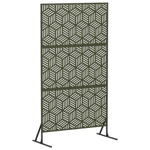 vidaXL Obrazovka pro soukrom&iacute; 100 x 50 x 180 cm Ocel Olivově zelen&aacute;
