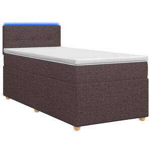 vidaXL Postel boxspring s matrac&iacute; Tmavě hněd&aacute; 80 x 200 cm Textil