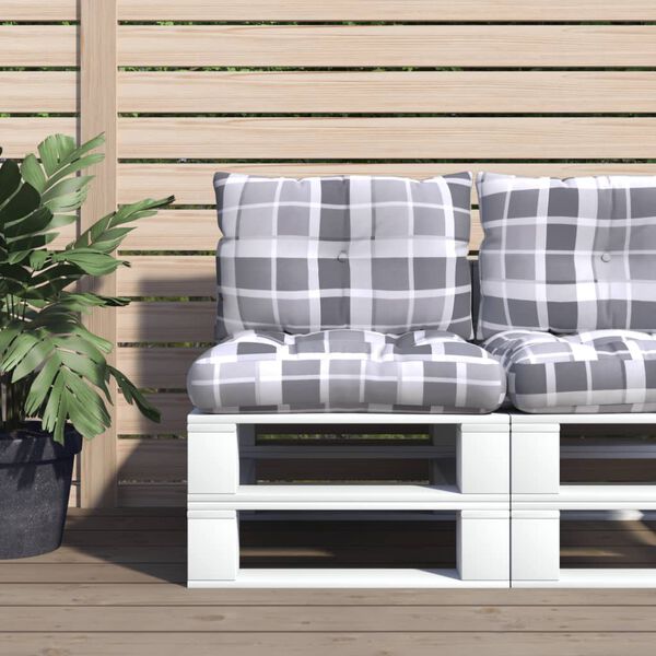 vidaXL Podu&scaron;ky na palety 2 ks &scaron;ed&eacute; k&aacute;rovan&eacute; textil