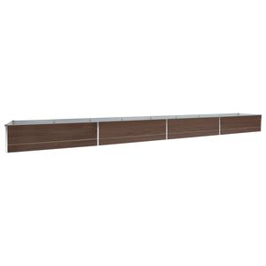 vidaXL Vyv&yacute;&scaron;en&yacute; z&aacute;hon pozinkovan&aacute; ocel 600 x 80 x 45 cm hněd&yacute;