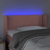 vidaXL Čelo postele s LED růžov&eacute; 103 x 16 x 78/88 cm samet