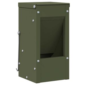 vidaXL Krm&iacute;tko pro kr&aacute;l&iacute;ky Olivově zelen&aacute; 12,5 x 12,5 x 25 cm 1,5 kg