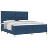 vidaXL Postel s boxspringem s čelo Modr&aacute; 200 x 200 cm textil