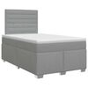 vidaXL Postel boxspring s matrac&iacute; Světle &scaron;ed&aacute; 120 x 190 cm Textil