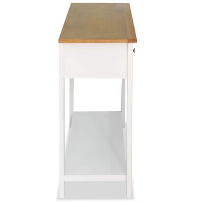 vidaXL Konzolový stolek 118 x 35 x 77 cm masivní dubové dřevo