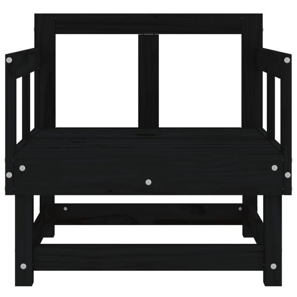 vidaXL Zahradní židle 2 ks černé masivní borové dřevo