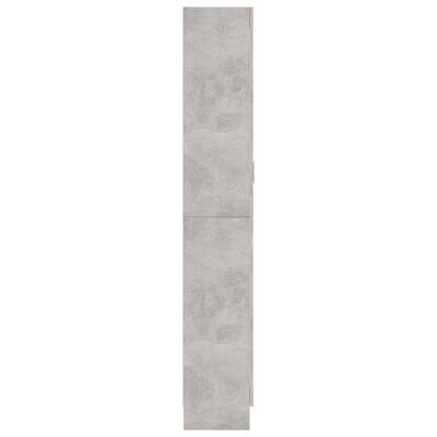 vidaXL Prosklená skříň betonově šedá 82,5x30,5x185,5 cm dřevotříska