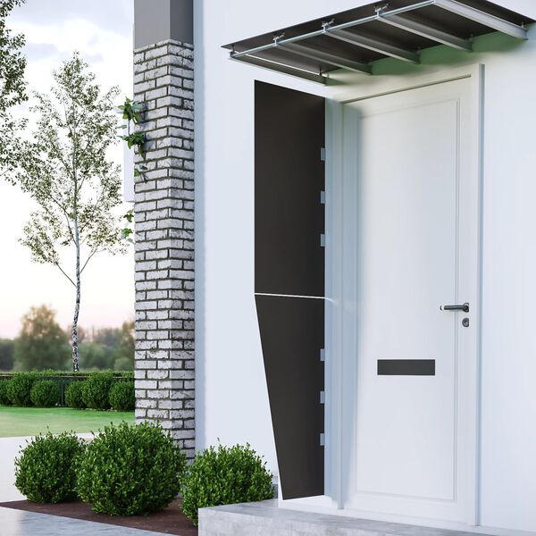 vidaXL 2d&iacute;ln&eacute; bočn&iacute; stěny k vchodov&eacute; stř&iacute;&scaron;ce čern&eacute; tvrzen&eacute; sklo