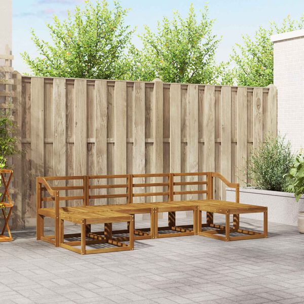 vidaXL Venkovn&iacute; pohovkov&aacute; souprava 6 pcs Př&iacute;rodn&iacute; kompozitn&iacute; dřevo