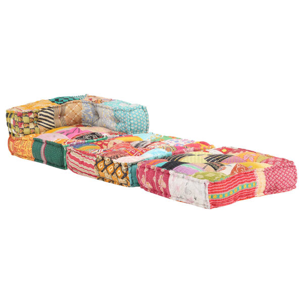 vidaXL Modulární pouf patchwork textil
