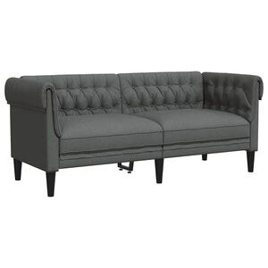 vidaXL Pohovka Tmavě &scaron;ed&aacute; 182,5 x 74,5 x 74,5 cm Polyester