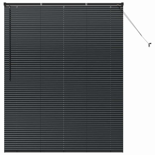 vidaXL Žaluzie na okno se z&aacute;clonami Čern&aacute; Hlin&iacute;k