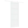 vidaXL Posuvn&eacute; dveře 83 x 211 cm Kompozitn&iacute; dřevo B&iacute;l&aacute;
