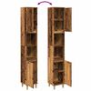vidaXL Koupelnov&aacute; skř&iacute;ňka old wood 30 x 30 x 190 cm kompozitn&iacute; dřevo