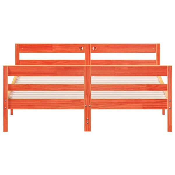 vidaXL Postel bez matrace voskově hněd&aacute; 120 x 200 cm masivn&iacute; borovice