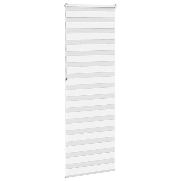 vidaXL Zebra roleta b&iacute;l&aacute; 90x230 cm &scaron;&iacute;řka l&aacute;tky 85,9 cm polyester