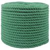 vidaXL Bavlněn&eacute; lano 12 mm 250 m Zelen&aacute; 100% bavlna