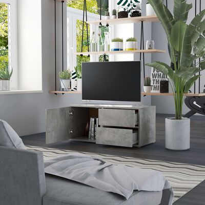 vidaXL TV stolek betonově šedý 80 x 34 x 36 cm dřevotříska