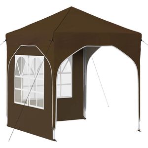 vidaXL P&aacute;rty stan s v&yacute;suvn&yacute;m st&aacute;nkem 192 x 192 x 245 cm Taupe