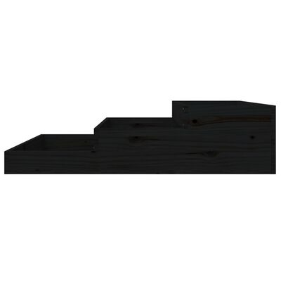 vidaXL Truhlík černý 107 x 107 x 27 cm masivní borové dřevo