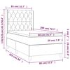 vidaXL Box spring postel s matrac&iacute; čern&aacute; 80 x 200 cm samet