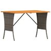 vidaXL Zahradn&iacute; stůl s ak&aacute;ciovou deskou &scaron;ed&yacute; 105x75x72 cm polyratan