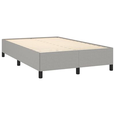 vidaXL Box spring postel s matrací světle šedá 120x190 cm textil