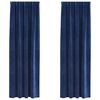 vidaXL Zatemňovac&iacute; z&aacute;věsy 2 pcs Tmavě modr&aacute; 140 x 260 cm samet