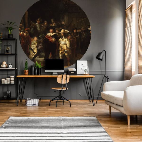 WallArt Kruhová tapeta The Night Watch 190 cm