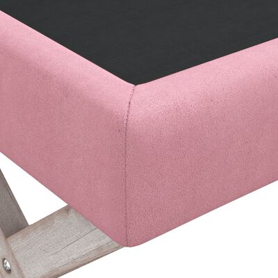 vidaXL Stolička s úložným prostorem růžová 45 x 45 x 49 cm samet