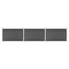 vidaXL Set plotov&eacute;ho d&iacute;lce WPC 526 x 105 cm čern&yacute;