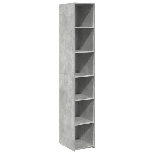 vidaXL Skř&iacute;ň highboard betonově &scaron;ed&aacute; 30 x 41 x 185 cm kompozitn&iacute; dřevo