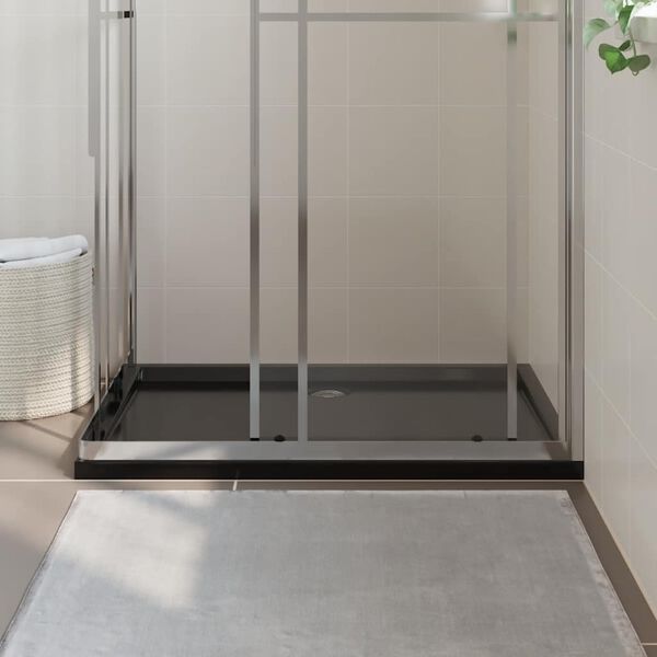 vidaXL Obd&eacute;ln&iacute;kov&aacute; sprchov&aacute; vanička ABS čern&aacute; 80 x 120 cm