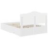 vidaXL R&aacute;m postele s čelo B&iacute;l&aacute; 140 x 200 cm kompozitn&iacute; dřevo