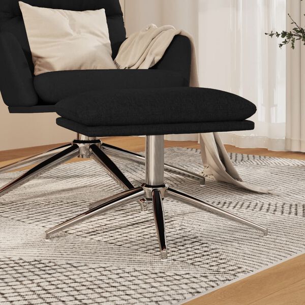 vidaXL Podnožka čern&aacute; 60x60x35 cm textil